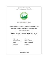 Đánh giá công tác quản lý nhà nước về đất đai trên địa bàn huyện bình gia   tỉnh lạng sơn giai đoạn 2014 2015 