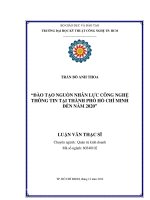 Đào tạo nguồn nhân lực công nghệ thông tin tại thành phố Hồ Chí Minh đến năm 2020