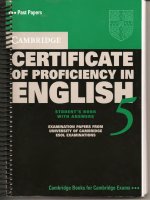 cambridge certificate of proficiency in english 5 with answers (link tải file nghe ở trang cuối)