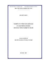 NGHIÊN CỨU TÍNH NĂNG KÉO BÁM CỦA HỆ THỐNG DI ĐỘNG XÍCH MÁY NÔNG NGHIỆP TỰ HÀNH