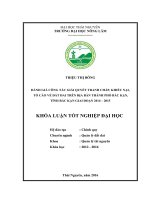 Đánh giá công tác giải quyết tranh chấp, khiếu nại, tố cáo về đất đai trên địa bàn thành phố bắc kạn   tỉnh bắc kạn, giai đoạn 2014   2015 