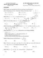 Đề thi thử THPTQG môn Toán trắc nghiệm THPT Nguyễn Đình Chiểu 2017  