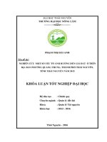 Nghiên cứu một số yếu tố ảnh hưởng đến giá đất ở trên địa bàn phường quang trung   thành phố thái nguyên   tỉnh thái nguyên năm 2015 