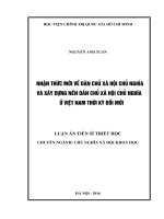 Nhận thức mới về dân chủ xã hội chủ nghĩa và xây dựng nền dân chủ xã hội chủ nghĩa ở Việt Nam thời kỳ đổi mới