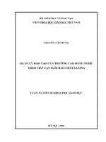 Quản lý đào tạo của trường cao đẳng nghề theo tiếp cận đảm bảo chất lượng
