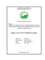 Nghiên cứu một số yếu tố ảnh hưởng đến giá đất ở trên địa bàn thị trấn nông trường liên sơn   huyện văn chấn   tỉnh yên bái 