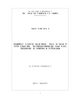 Nghiên cứu xây dựng định hướng sử dụng hợp lý đất đai phường Tràng Minh, quận Kiến An, thành phố Hải Phòng đến năm 2020