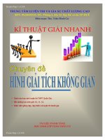 Kỹ thuật giải nhanh chuyên đề hình giải tích không gian - Trần Đình Cư