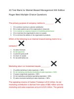 43 test bank with answers for market based management 6th edition