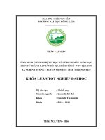 Ứng dụng công nghệ tin học và sử dụng máy toàn đạc điện tử thành lập bản đồ địa chính tờ số 47 tỷ lệ 1 1000 xã nghinh tường   huyện võ nhai   tỉnh thái nguyên 