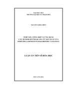 THIẾT KẾ, TỔNG HỢP VÀ ỨNG DỤNG CÁC SENSOR HUỲNH QUANG TỪ DẪN XUẤT CỦA DIMETHYLAMINOCINNAMALDEHYDE và DANSYL (LA tiến sĩ)
