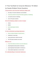41 free test bank  with answersfor consumer behaviour 7th edition