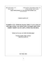 NGHIÊN CỨU TÍNH ĐA DẠNG THỰC VẬT LÀM CƠ SỞ CHO CÔNG TÁC BẢO TỒN TẠI KHU BẢO TỒN THIÊN NHIÊN XUÂN LIÊN, TỈNH THANH HÓA