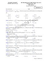 Đề thi thử THPT Quốc gia môn Toán THPT Yên Lạc 2017 lần 1