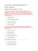 70 test bank for marketing management 1st