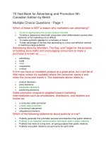 70 test bank for advertising and promotion 5th canadian edition by belch