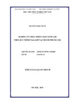 tom tat Kinh tế nông nghiệp Nghiên cứu phát triển chăn nuôi lợn theo quy trình VietGAHP tại Thành phố Hà Nội