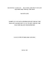 Nghiên cứu xây dựng mô hình CLB TDTT liên kết giữa Đại học Huế và Các tổ chức TDTT trên địa bàn thành phố Huế