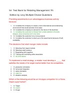 54  test bank with answers for retailing management 7th