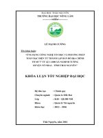 Ứng dụng công nghệ tin học và phương pháp toàn đạc điện tử thành lập bản đồ địa chính tờ số 77 tỷ lệ 11000 xã nghinh tường 