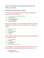56 free test bank with answers for organizational behavior 4th edition by colquitt