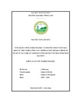 Ứng dụng công nghệ tin học và phương pháp toàn đạc điện tử thực hiện công tác chỉnh lý bản đồ địa chính tờ số 102 tỷ lệ 11000 xã nghinh tường 