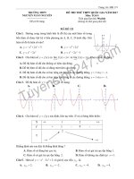 Đề thi thử THPTQG môn Toán THPT Nguyễn Xuân Nguyên 2017