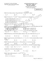 Đề thi thử THPT Quốc gia môn Toán lần 2  THPT Trần Hưng Đạo 2017  