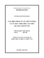 Luận văn Thạc sĩ Khoa học xã hội và nhân văn Các biện pháp tu từ liên tưởng và tư duy thơ Chế Lan Viên qua ba tập Di cảo
