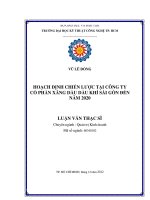Hoạch định chiến lược tại Công ty Cổ phần Xăng dầu Dầu khí Sài Gòn đến năm 2020