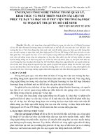 Ứng dụng công nghệ thông tin để quản lý, khai thác và phát triển nguồn tài liệu số phục vụ dạy và học số ở thư viện trường Đại học sư phạm kỹ thuật thành phố Hồ Chí Minh