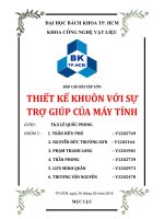 THIẾT KẾ KHUÔN VỚI SỰ TRỢ GIÚP CỦA MÁY TÍNH (có bản vẽ)
