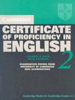 Cambridge certificate of proficiency in english 2 with answers  examination papers from university of cambridge ESOL examinations 