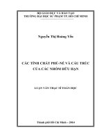Các tính chất phủ né và cấu trúc của các nhóm hữu hạn