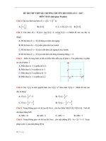Tổng hợp đề thi thử THPTQG môn toán tháng 2 tháng 3 năm 2017 các trường và group nhóm toán có đáp án