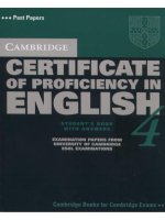 Cambridge certificate of proficiency in english 4 students book 