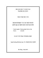 HÀM SỐ HỌC VÀ CÁC BÀI TOÁN LIÊN QUAN ĐẾN DÃY SỐ NGUYÊN - Luận văn thạc sĩ