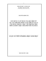 XÂY DỰNG VÀ SỬ DỤNG TÀI LIỆU ĐIỆN TỬ VỀ “CÁC PHƯƠNG PHÁP VÀ KỸ THUẬT VẬT LÍ ỨNG DỤNG TRONG Y HỌC” HỖ TRỢ DẠY HỌC MÔN LÍ SINH Y HỌC CHO SINH VIÊN NGÀNH Y