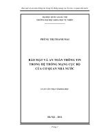 Bảo mật và an toàn thông tin trong hệ thống mạng cục bộ của cơ quan nhà nước