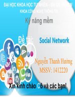 Các mạng xã hội nổi tiếng  Social Network