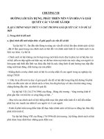 ĐƯỜNG lối xây DỰNG PHÁT TRIỂN nền văn hóa và GIẢI QUYẾT các vấn đề xã hội