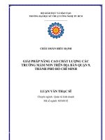 Giải pháp nâng cao chất lượng các trường mầm non trên địa bàn Quận 9 thành phố Hồ Chí Minh