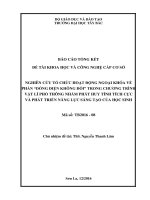 Nghiên cứu tổ chức hoạt động ngoại khóa về phần “dòng điện không đổi” trong chương trình vật lý phổ thông nhằm phát huy tính tích cực và phát triển năng lực sáng tạo của học sinh