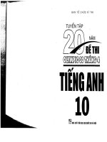 TUYỂN tập 20 năm đề THI OLYMPIC 30 THÁNG 4 TIẾNG ANH 10 