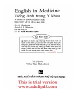 Tiếng anh trong y khoa biên dịch và chú giải trần phương hạnh 01