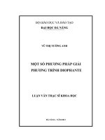 Nghiên cứu Một số phương pháp giải phương trình Diophante  Luận văn toán học  2017