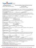 Đề thi thử môn hoá học năm 2017 trường chuyên Hà Giang (có lời giải)