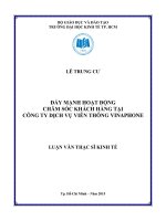 Đẩy mạnh hoạt động chăm sóc khách hàng tại công ty dịch vụ viễn thông vinaphone 