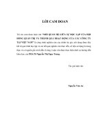 Mối quan hệ giữa sự độc lập của hội đồng quản trị và thành quả hoạt động của các công ty tại việt nam 