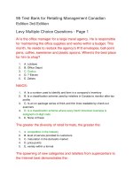 95 test bank for retailing management canadian edition 3rd edition 